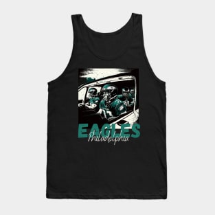 Philadelphia eagles football player graphic design cartoon style beautiful artwork Tank Top